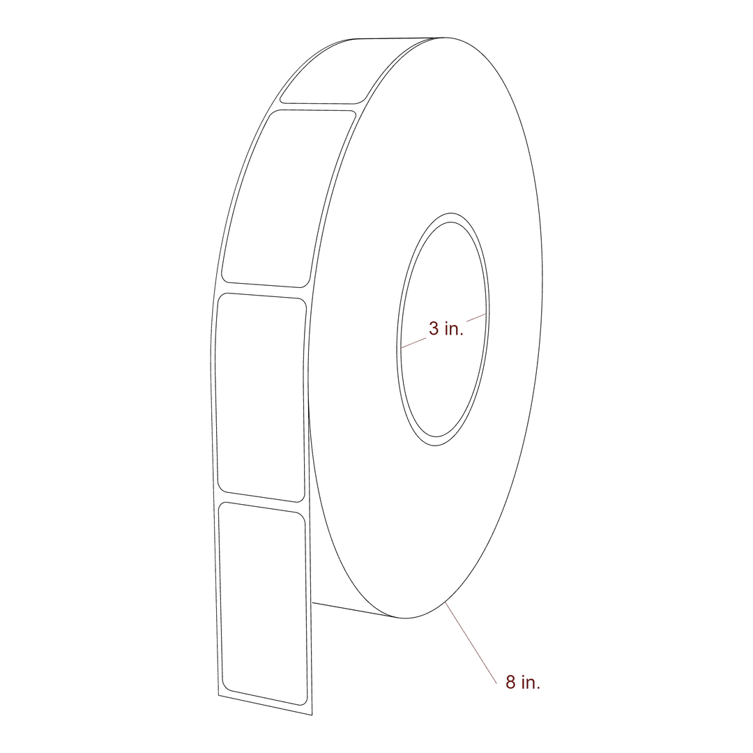 1.1875" x 2.4" Inkjet Label Rolls | Fits Epson ColorWorks