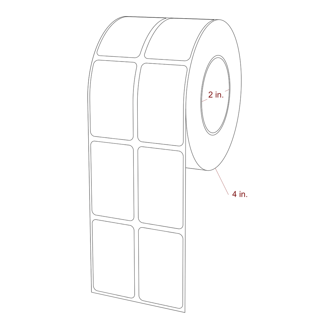 1.25" x 2" Inkjet Label Rolls | 2-Up | Fits Epson ColorWorks & Primera