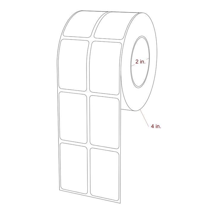 1.25" x 2" Inkjet Label Rolls | 2-Up | Fits Epson ColorWorks & Primera
