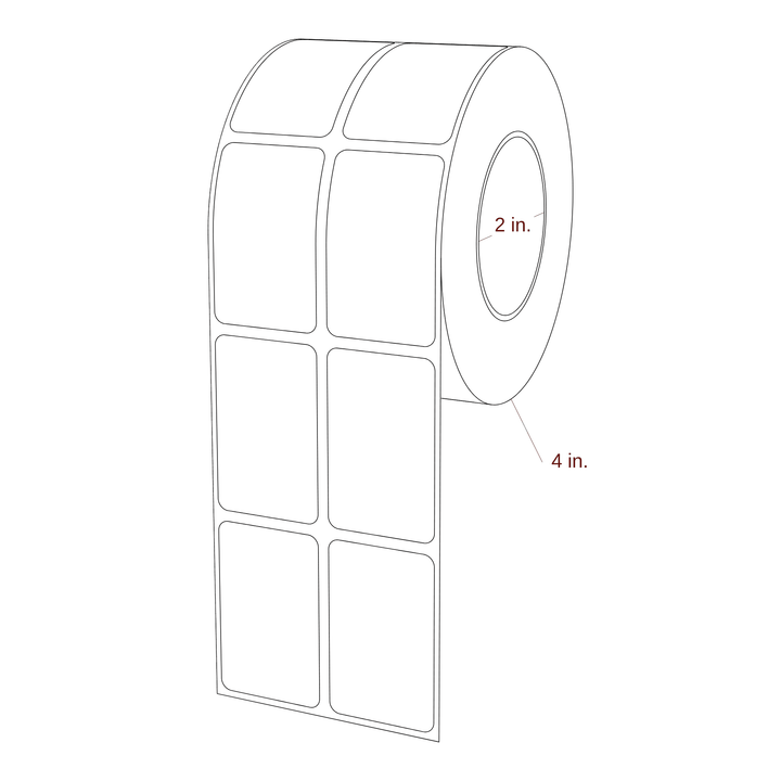1.25" x 2" Inkjet Label Rolls | 2-Up | Fits Epson ColorWorks & Primera
