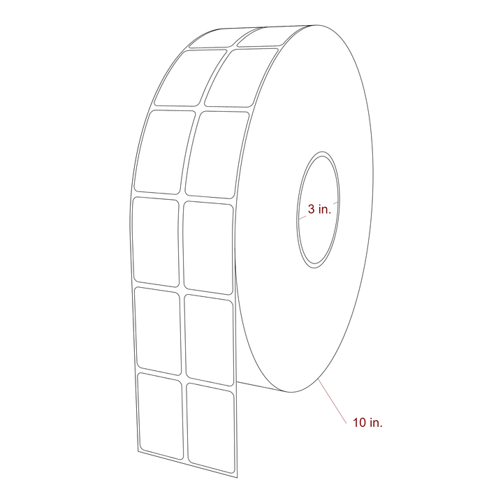 1.25" x 2" Inkjet Label Rolls | 2-Up | Fits Epson ColorWorks & Primera