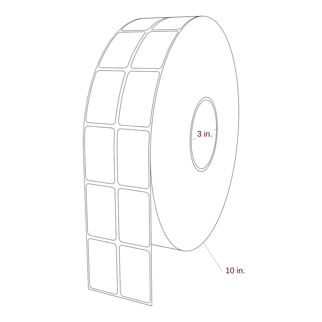 1.25" x 2" Inkjet Label Rolls | 2-Up | Fits Epson ColorWorks & Primera