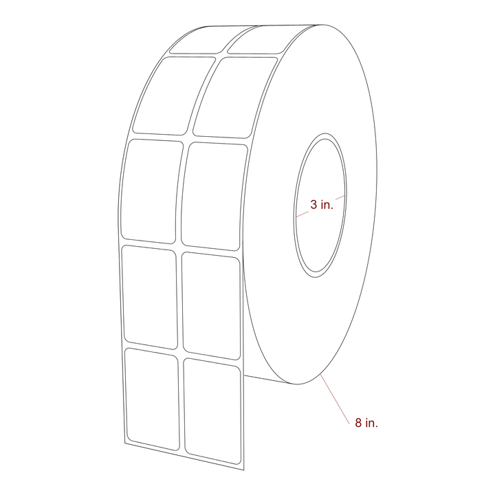 1.25" x 2" Inkjet Label Rolls | 2-Up | Fits Epson ColorWorks & Primera