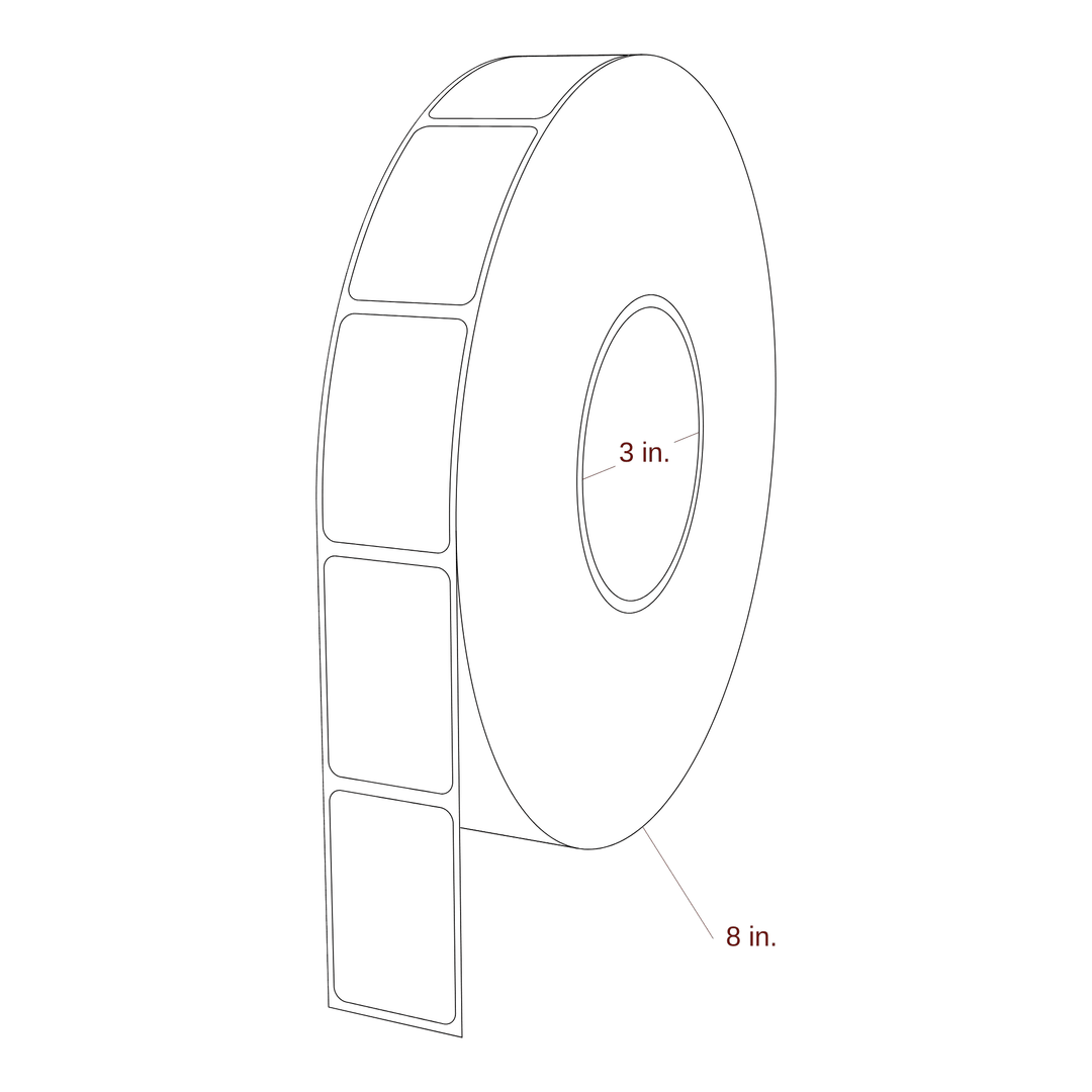 1.25" x 2" Inkjet Label Rolls | Fits Epson ColorWorks & Primera