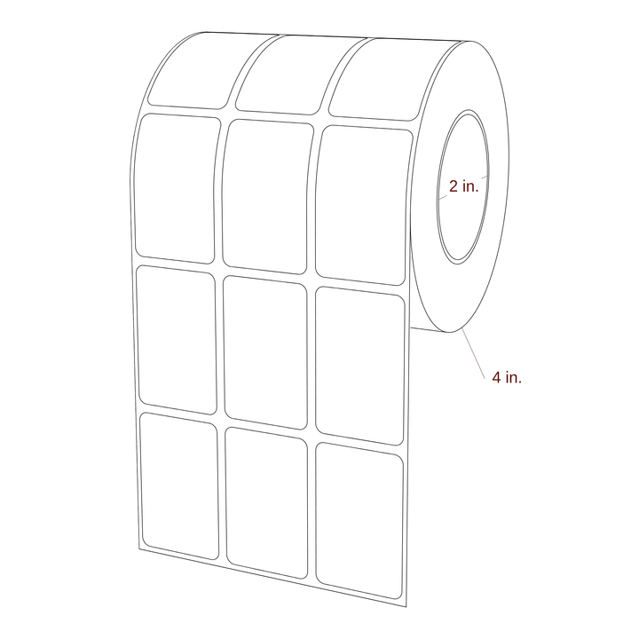 1.25" x 2" Inkjet Label Rolls | 3-Up | Fits Epson ColorWorks & Primera