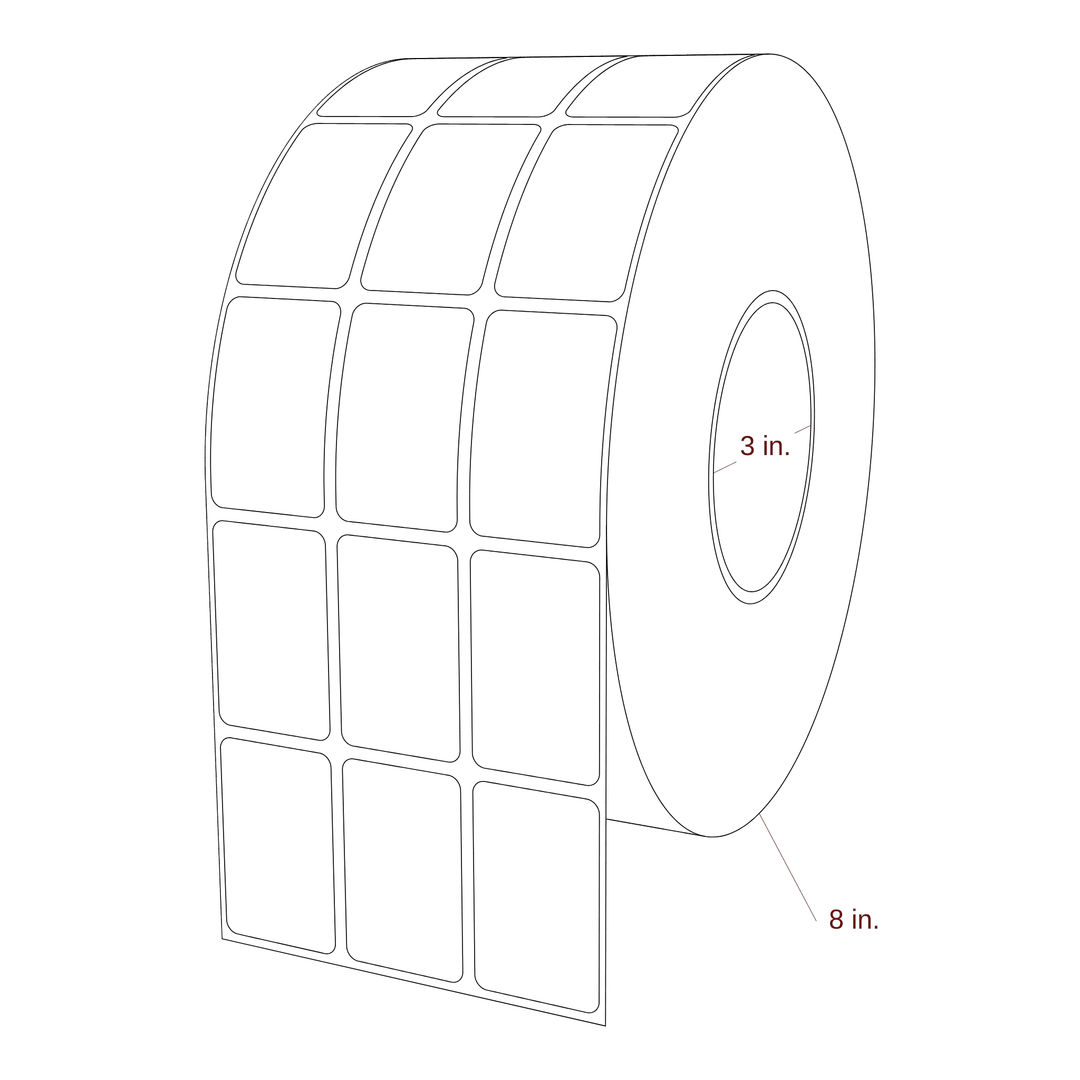 1.25" x 2" Inkjet Label Rolls | 3-Up | Fits Epson ColorWorks & Primera