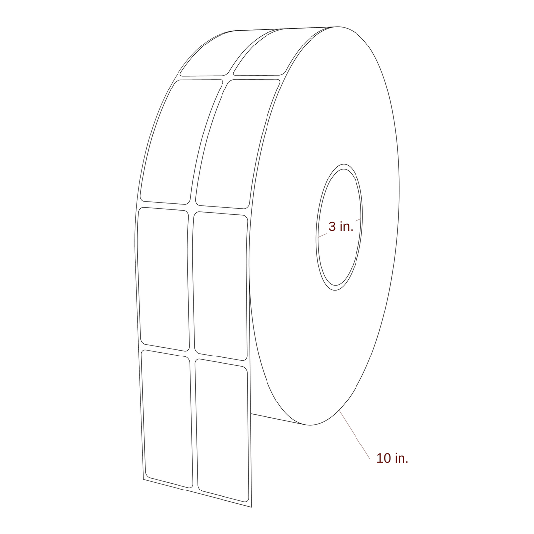 1.25" x 3" Inkjet Label Rolls | 2-Up | Fits Epson ColorWorks & Primera