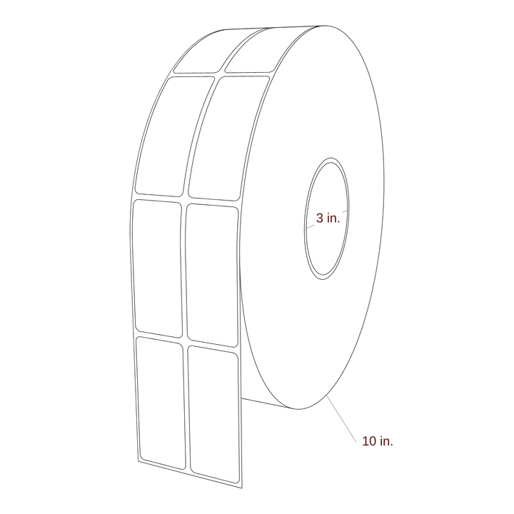 1.25" x 3" Inkjet Label Rolls | 2-Up | Fits Epson ColorWorks & Primera