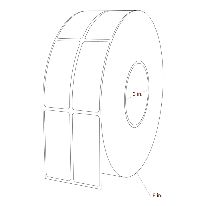 1.25" x 3" Inkjet Label Rolls | 2-Up | Fits Epson ColorWorks & Primera