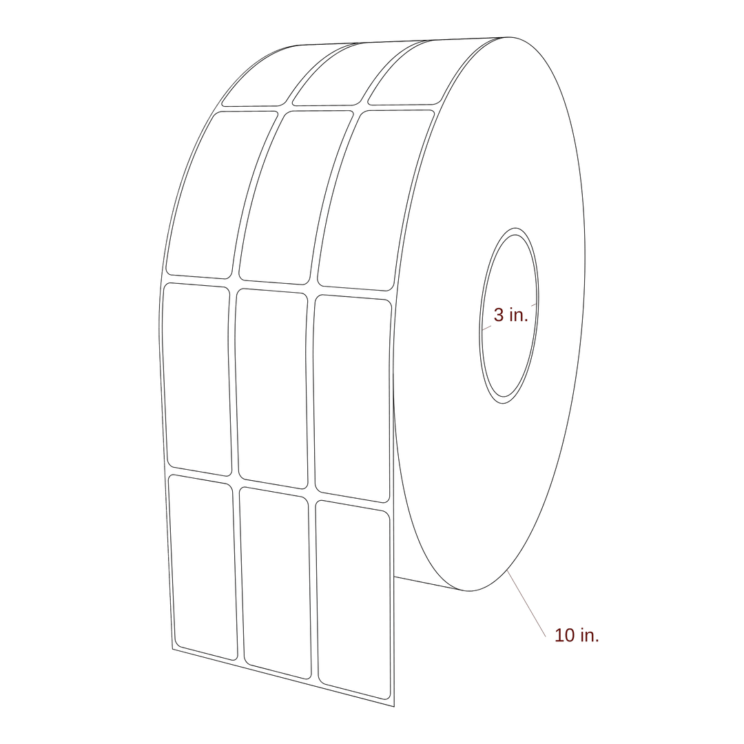 1.25" x 3" Inkjet Label Rolls | 3-Up | Fits Epson ColorWorks & Primera