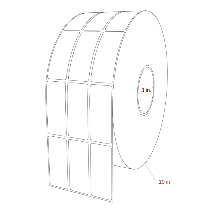 1.25" x 3" Inkjet Label Rolls | 3-Up | Fits Epson ColorWorks & Primera