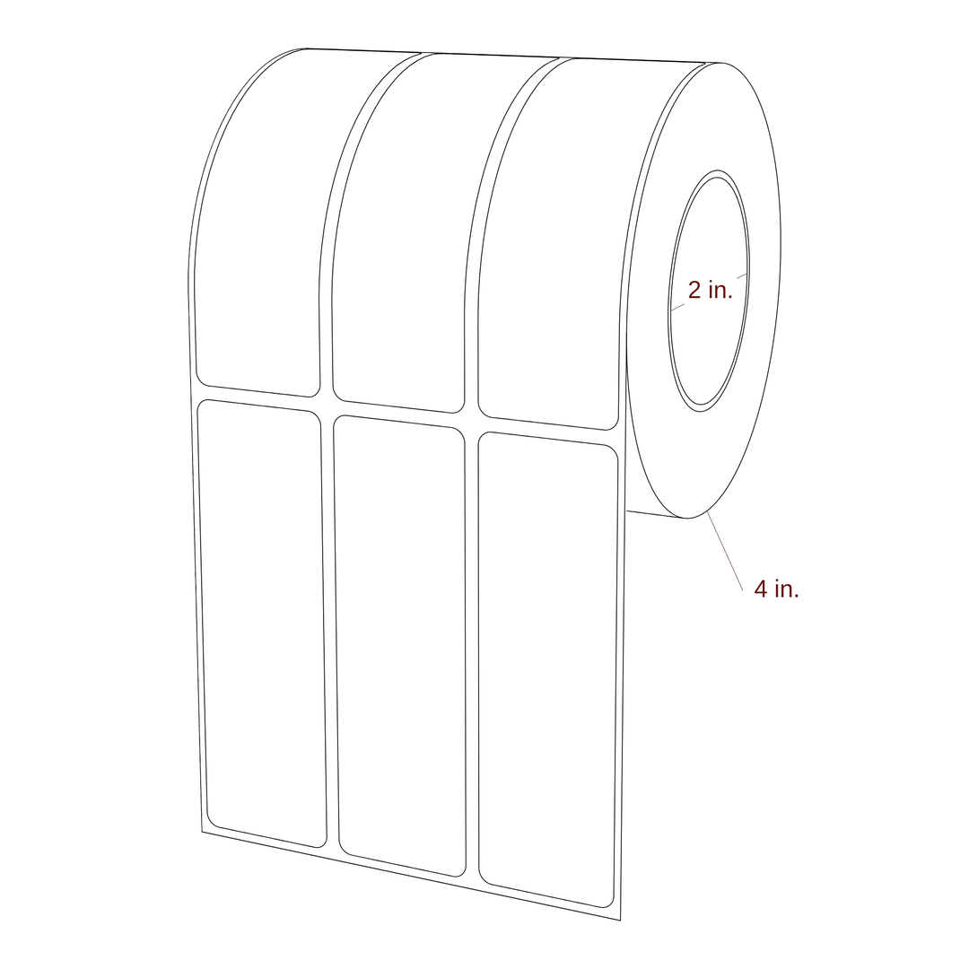 1.25" x 4" Inkjet Label Rolls | 3-Up | Fits Epson ColorWorks & Primera