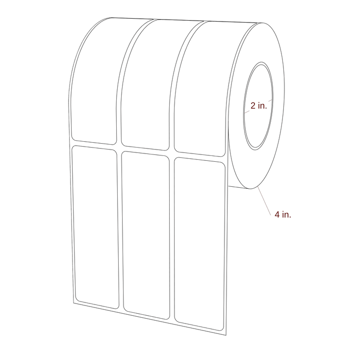 1.25" x 4" Inkjet Label Rolls | 3-Up | Fits Epson ColorWorks & Primera