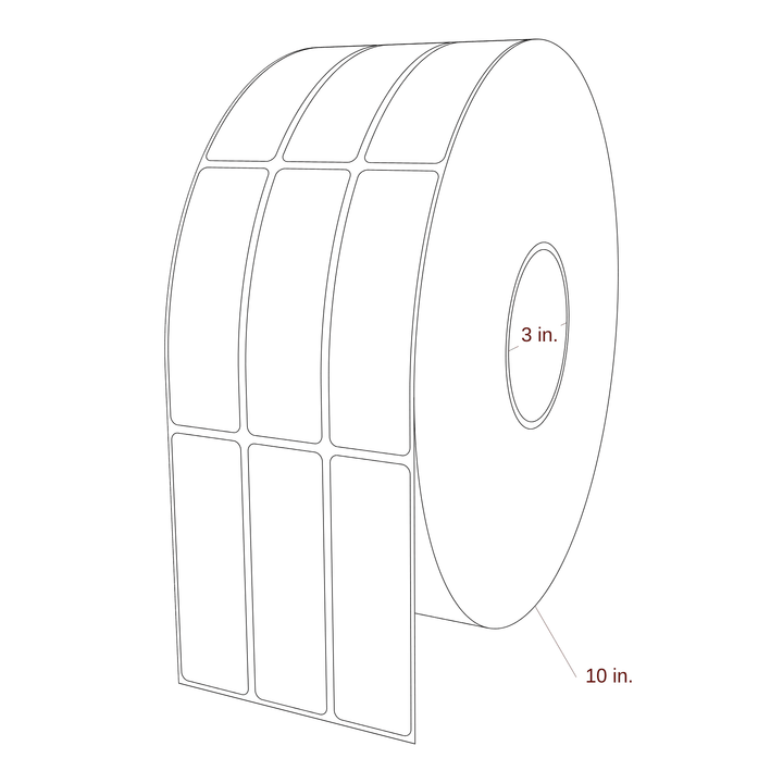1.25" x 4" Inkjet Label Rolls | 3-Up | Fits Epson ColorWorks & Primera