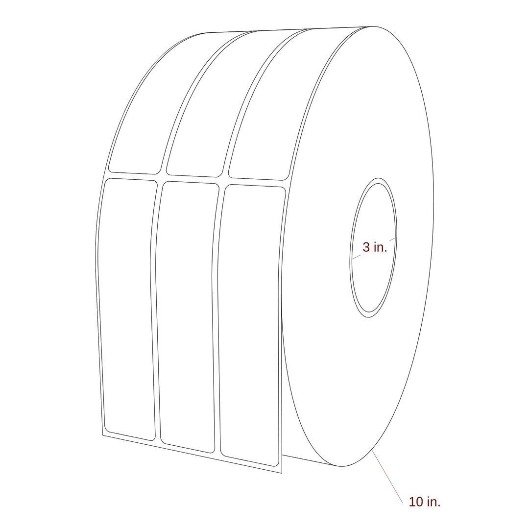 1.25" x 5.25" Inkjet Label Rolls | 3-Up | Fits Epson ColorWorks & Primera