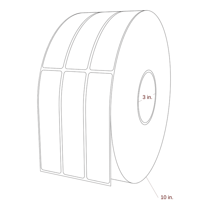1.25" x 5.25" Inkjet Label Rolls | 3-Up | Fits Epson ColorWorks & Primera