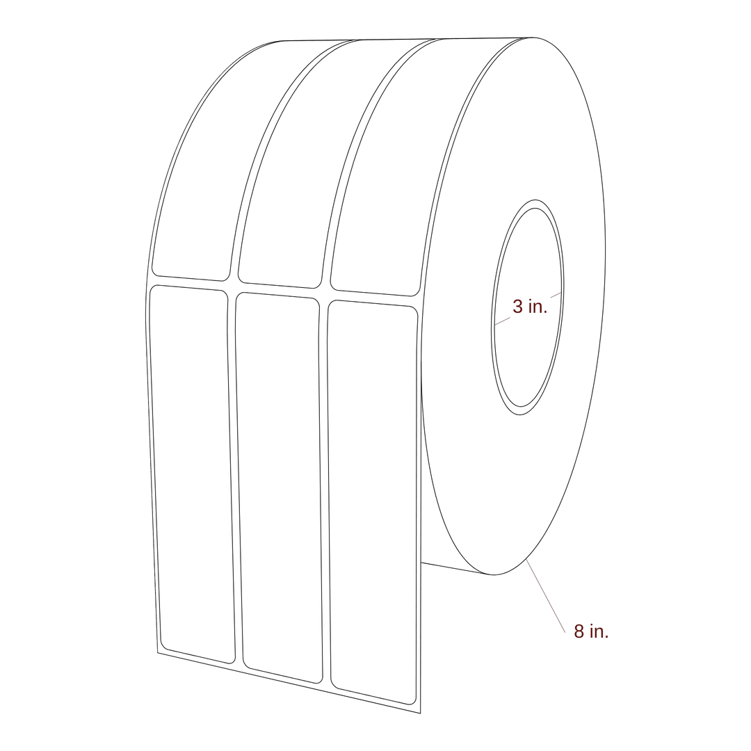 1.25" x 5.25" Inkjet Label Rolls | 3-Up | Fits Epson ColorWorks & Primera