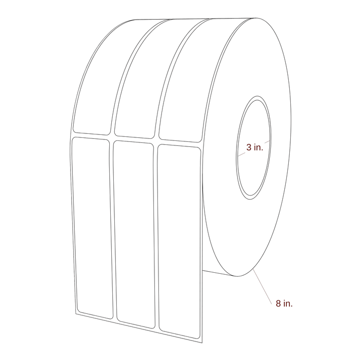 1.25" x 5.25" Inkjet Label Rolls | 3-Up | Fits Epson ColorWorks & Primera
