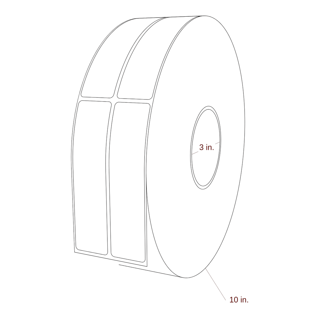 1.25" x 5" Inkjet Label Rolls | 2-Up | Fits Epson ColorWorks & Primera