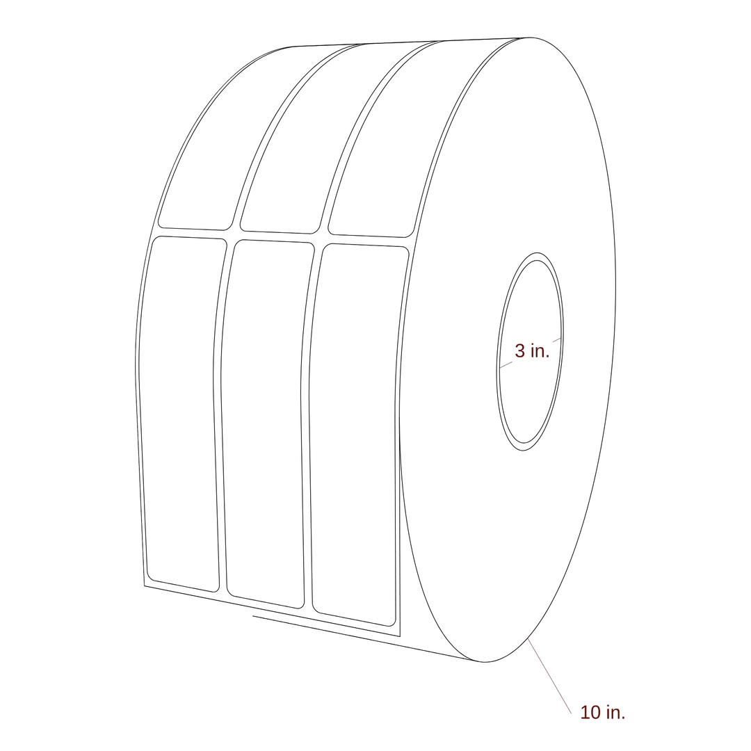 1.25" x 5" Inkjet Label Rolls | 3-Up | Fits Epson ColorWorks & Primera