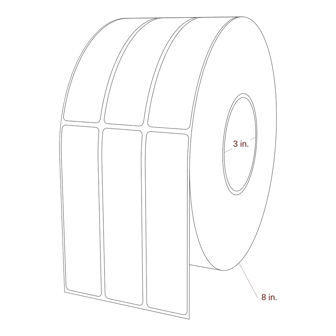 1.25" x 5" Inkjet Label Rolls | 3-Up | Fits Epson ColorWorks & Primera