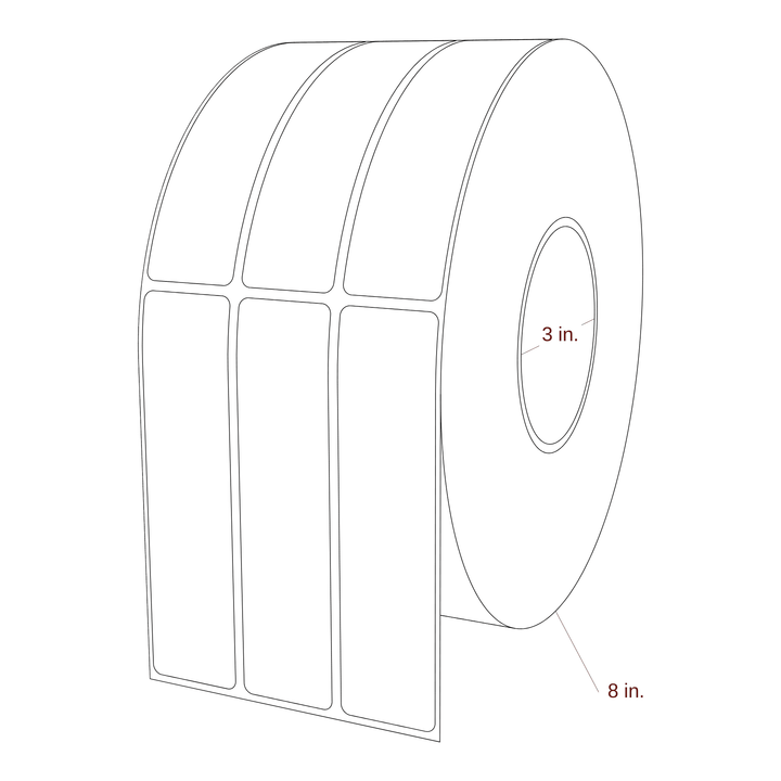 1.25" x 5" Inkjet Label Rolls | 3-Up | Fits Epson ColorWorks & Primera