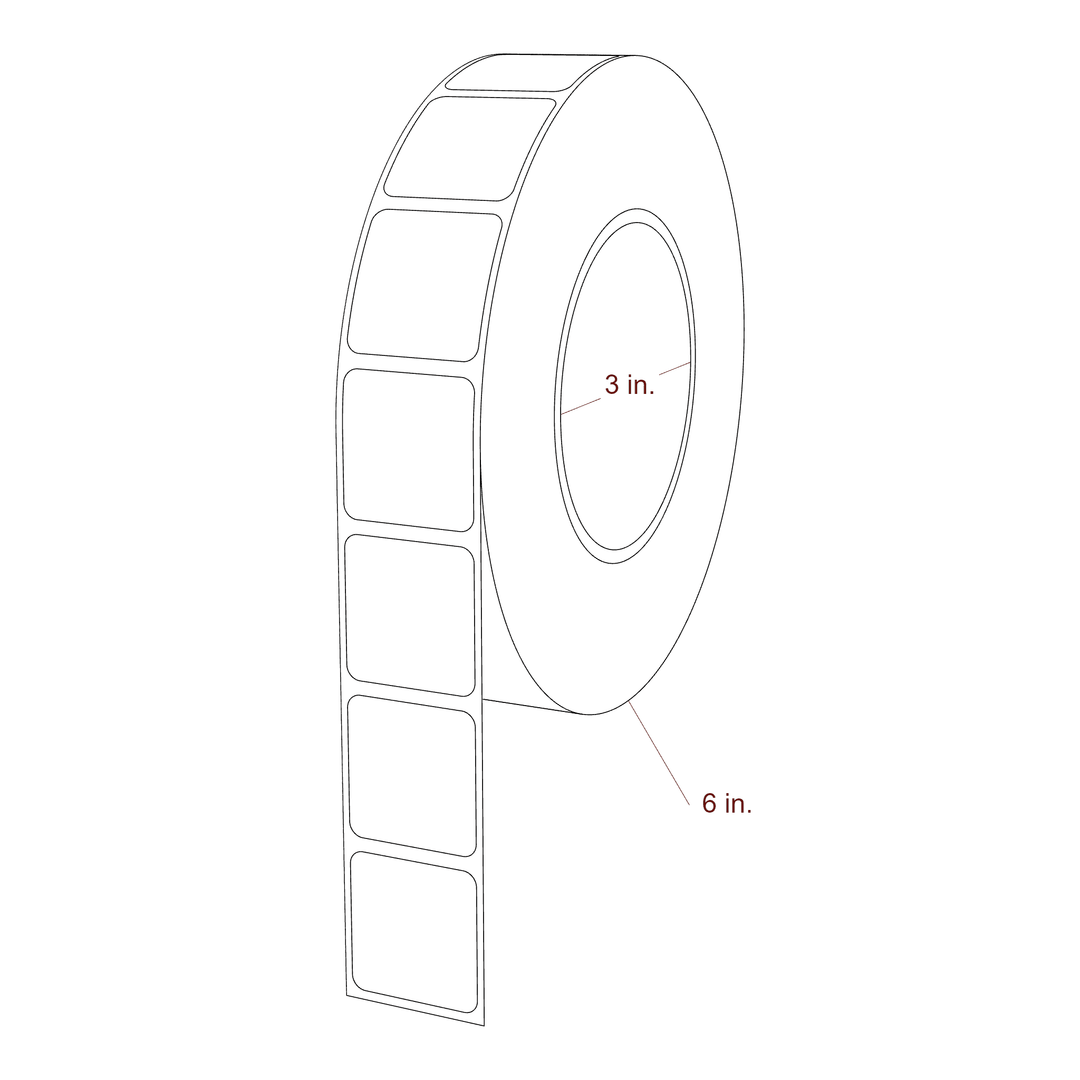 1.2" x 1.25" Rectangle Roll for Epson ColorWorks Printers; 1.2" x 1.25" Rectangle Label Diagram