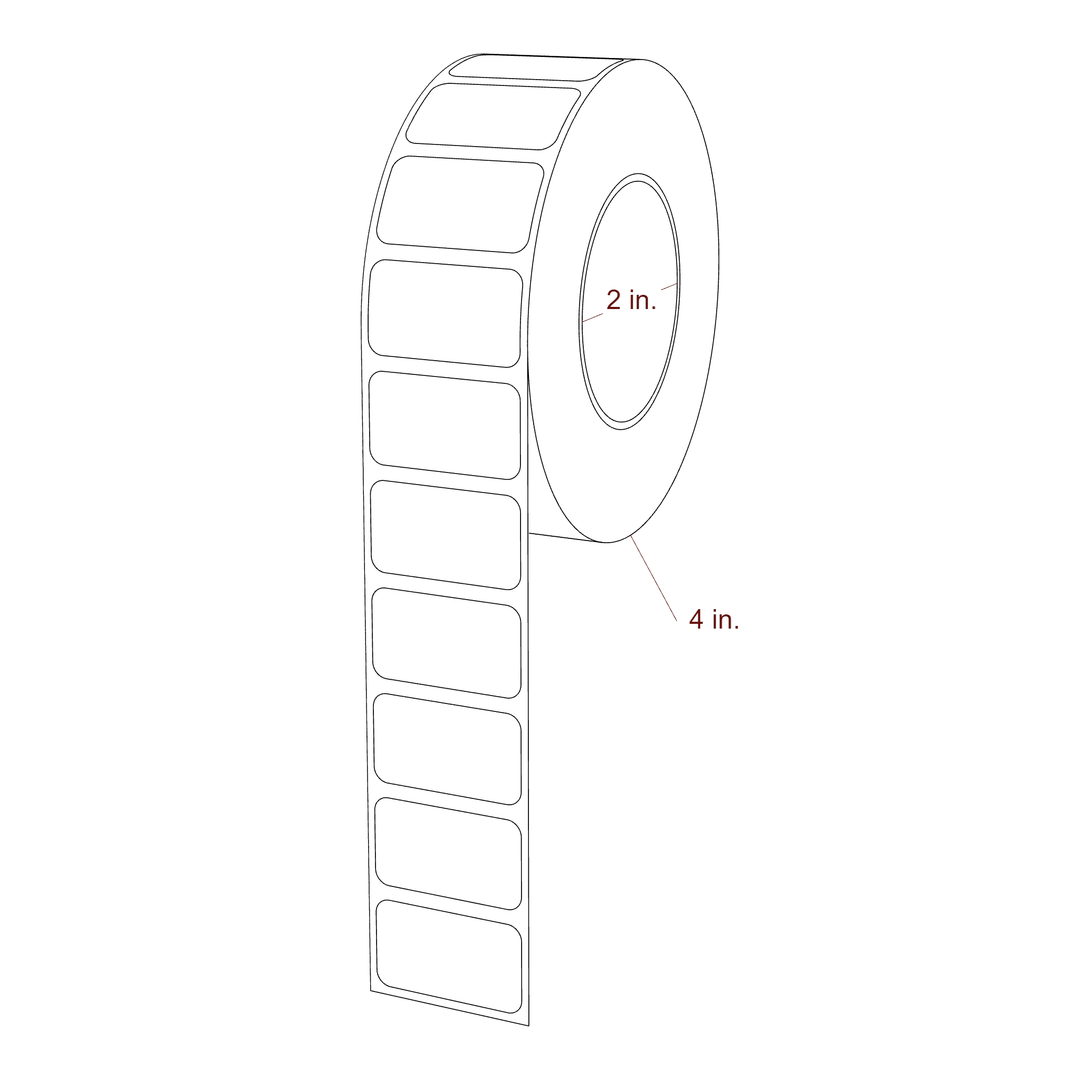 1.3125" x 0.75" Rectangle Roll for Epson ColorWorks & Primera Printers; 1.3125" x 0.75" Rectangle Label Diagram