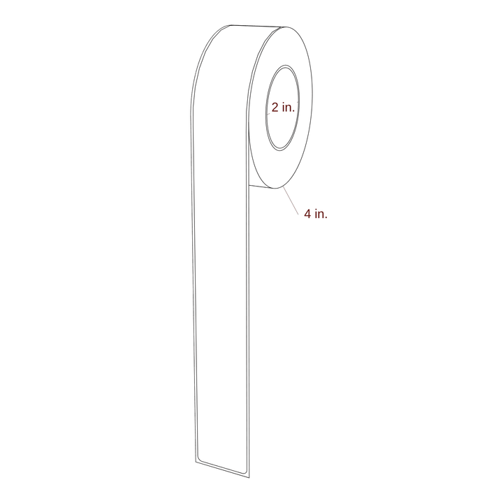 1.375" x 12" Rectangle Roll for Epson ColorWorks & Primera Printers; 1.375" x 12" Rectangle Label Diagram