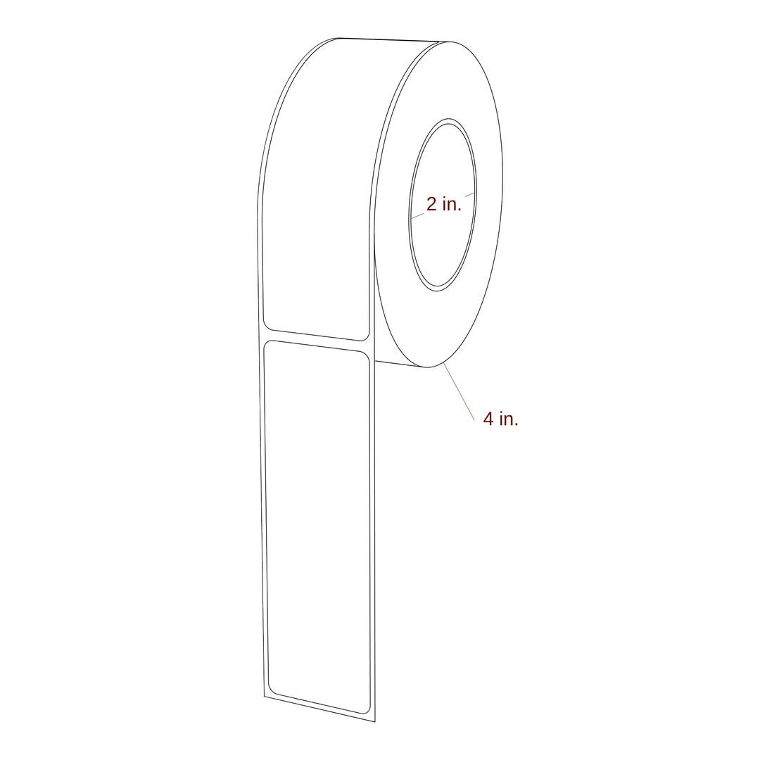 1.375" x 4.4375" Rectangle Roll for Epson ColorWorks & Primera Printers; 1.375" x 4.4375" Rectangle Label Diagram
