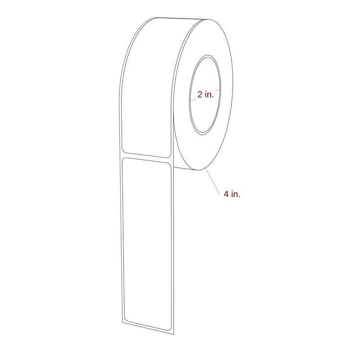 1.375" x 4.4375" Rectangle Roll for Epson ColorWorks & Primera Printers; 1.375" x 4.4375" Rectangle Label Diagram
