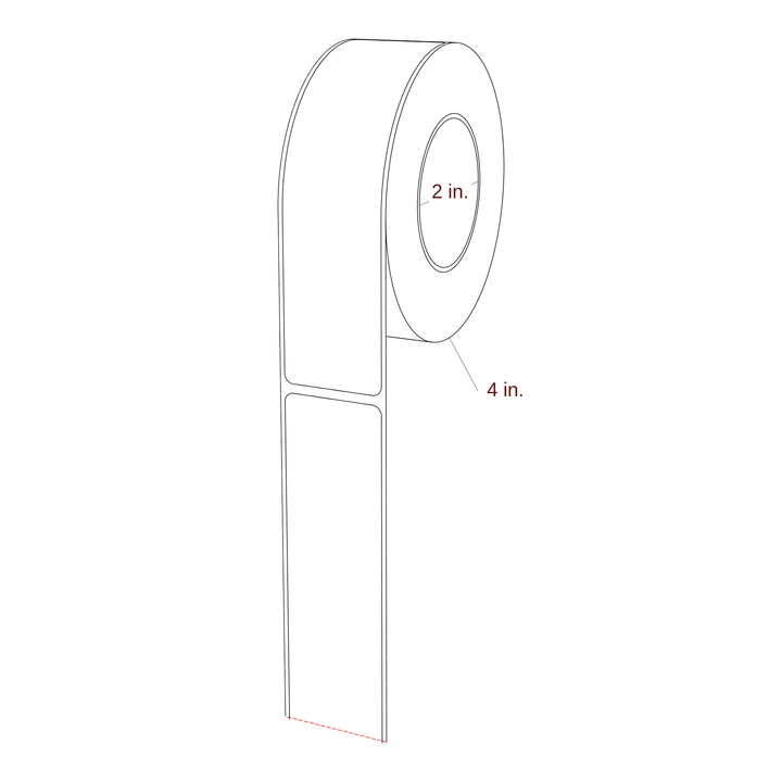 1.375" x 5.4375" Rectangle Roll for Epson ColorWorks & Primera Printers; 1.375" x 5.4375" Rectangle Label Diagram