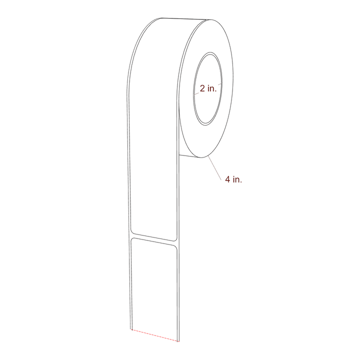 1.45" x 7.125" Rectangle Roll for Epson ColorWorks & Primera Printers; 1.45" x 7.125" Rectangle Label Diagram