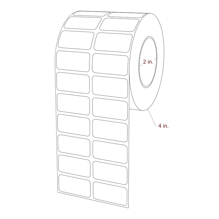 1.5" x 0.75" Rectangle Roll for Epson ColorWorks & Primera Printers; 1.5" x 0.75" Rectangle Label Diagram