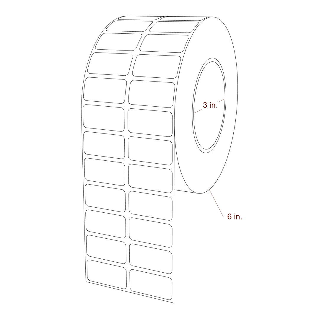 1.5" x 0.75" Inkjet Label Rolls | 2-Up | Fits Epson ColorWorks & Primera