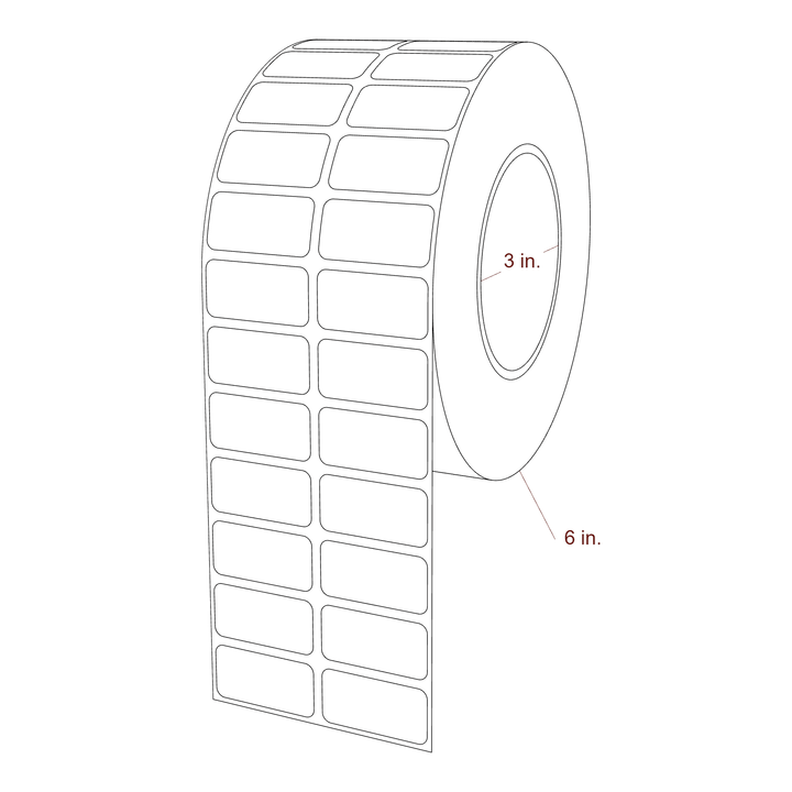 1.5" x 0.75" Inkjet Label Rolls | 2-Up | Fits Epson ColorWorks & Primera