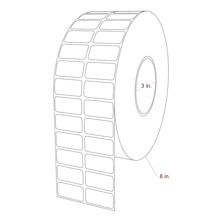 1.5" x 0.75" Inkjet Label Rolls | 2-Up | Fits Epson ColorWorks & Primera