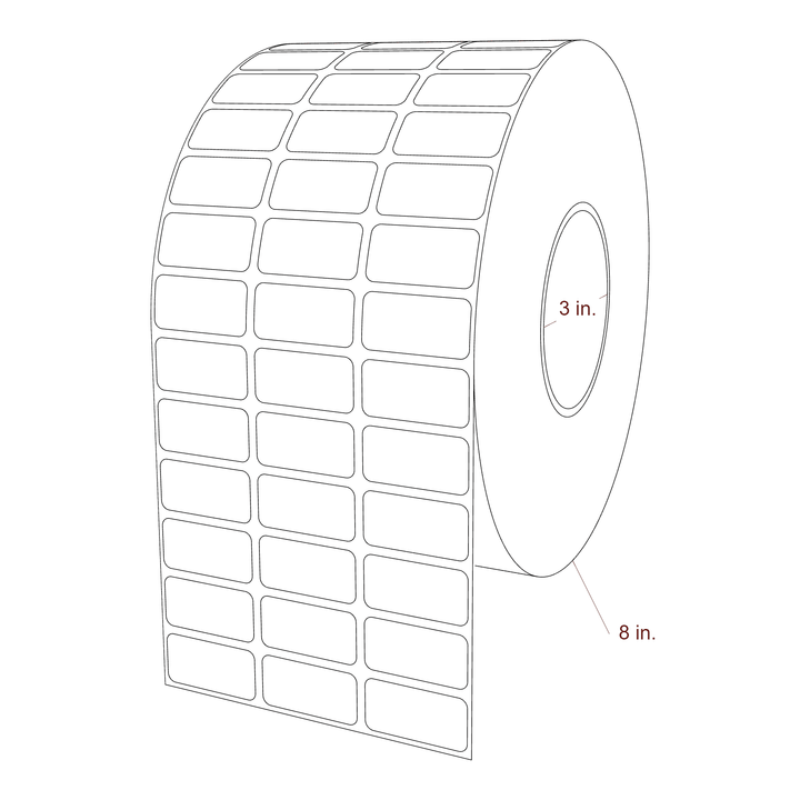1.5" x 0.75" Inkjet Label Rolls | 3-Up | Fits Epson ColorWorks & Primera