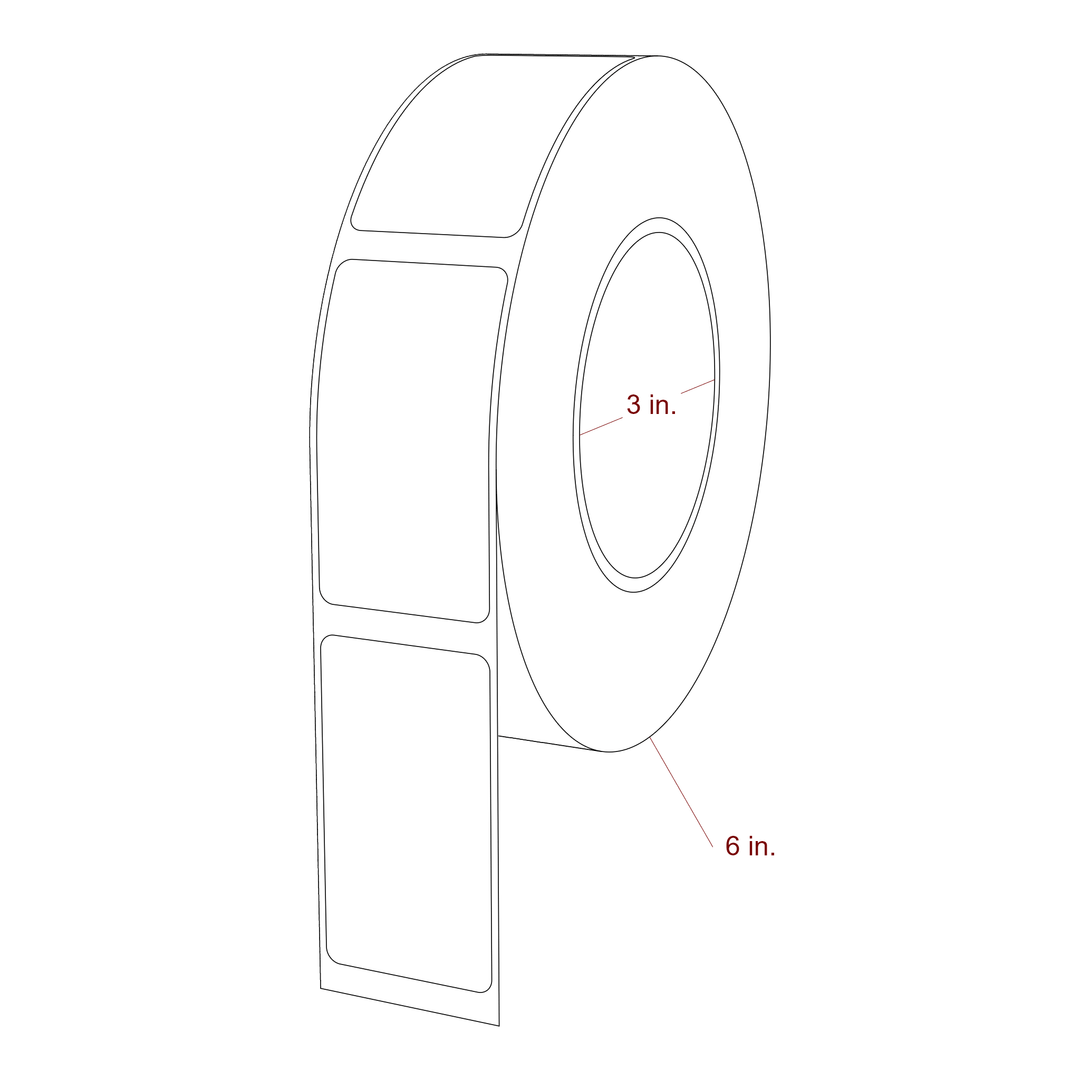1.5" x 2.75" Rectangle Roll for Epson ColorWorks & Primera Printers; 1.5" x 2.75" Rectangle Label Diagram