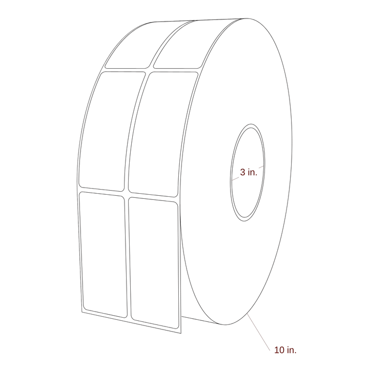 1.5" x 3.5" Inkjet Label Rolls | 2-Up | Fits Epson ColorWorks & Primera