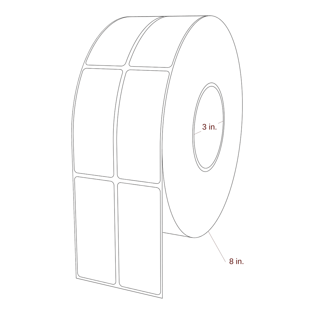 1.5" x 3.5" Inkjet Label Rolls | 2-Up | Fits Epson ColorWorks & Primera