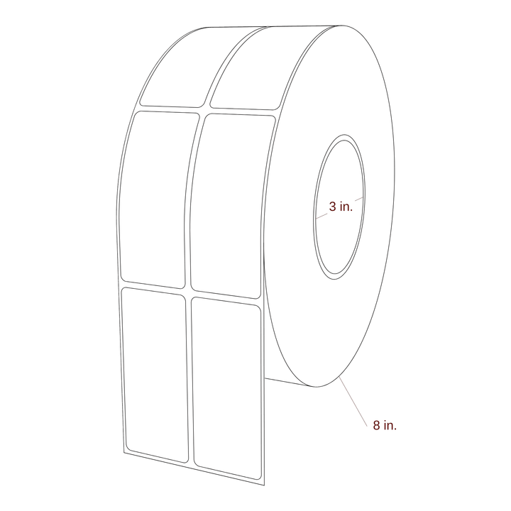 1.5" x 3.5" Inkjet Label Rolls | 2-Up | Fits Epson ColorWorks & Primera