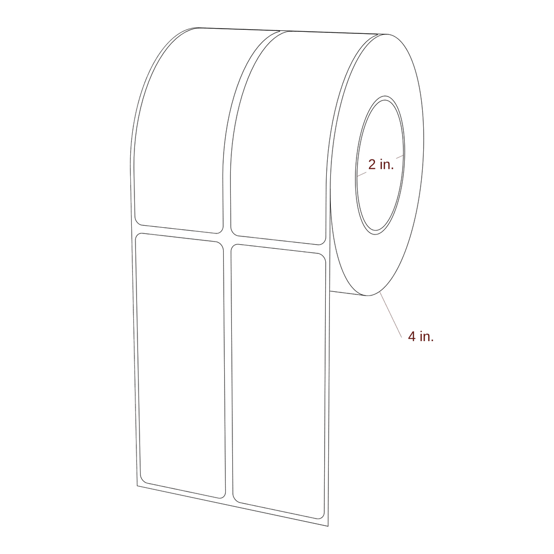 1.5" x 4" Inkjet Label Rolls | 2-Up | Fits Epson ColorWorks & Primera