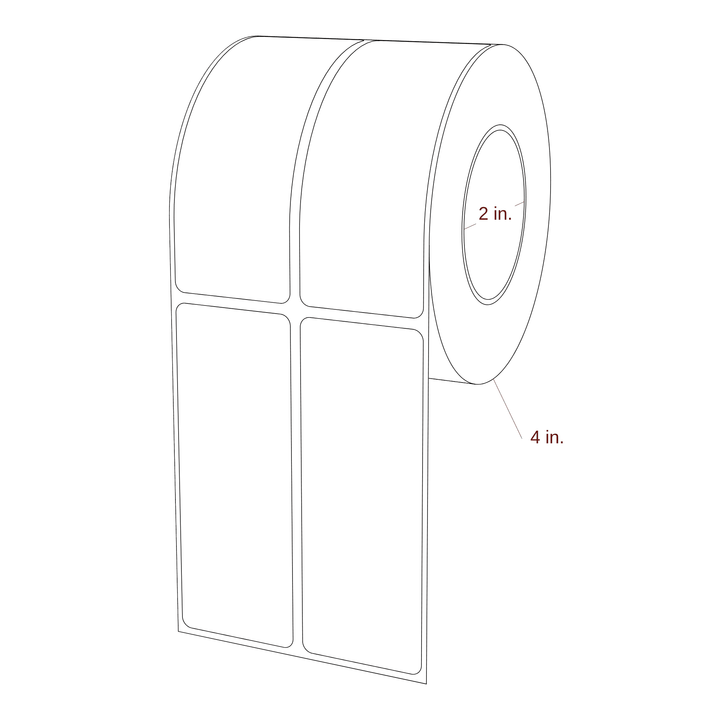 1.5" x 4" Inkjet Label Rolls | 2-Up | Fits Epson ColorWorks & Primera