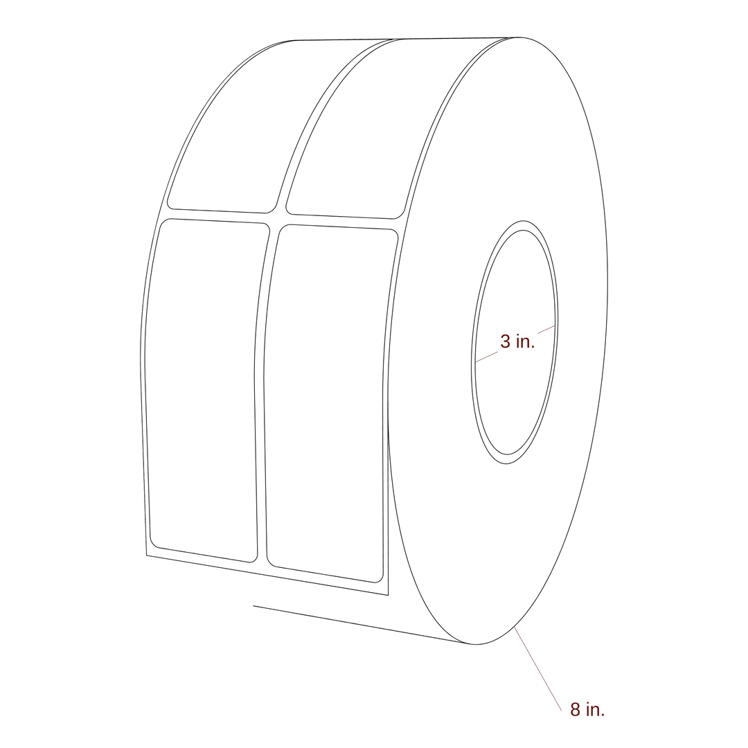 1.5" x 4" Inkjet Label Rolls | 2-Up | Fits Epson ColorWorks & Primera