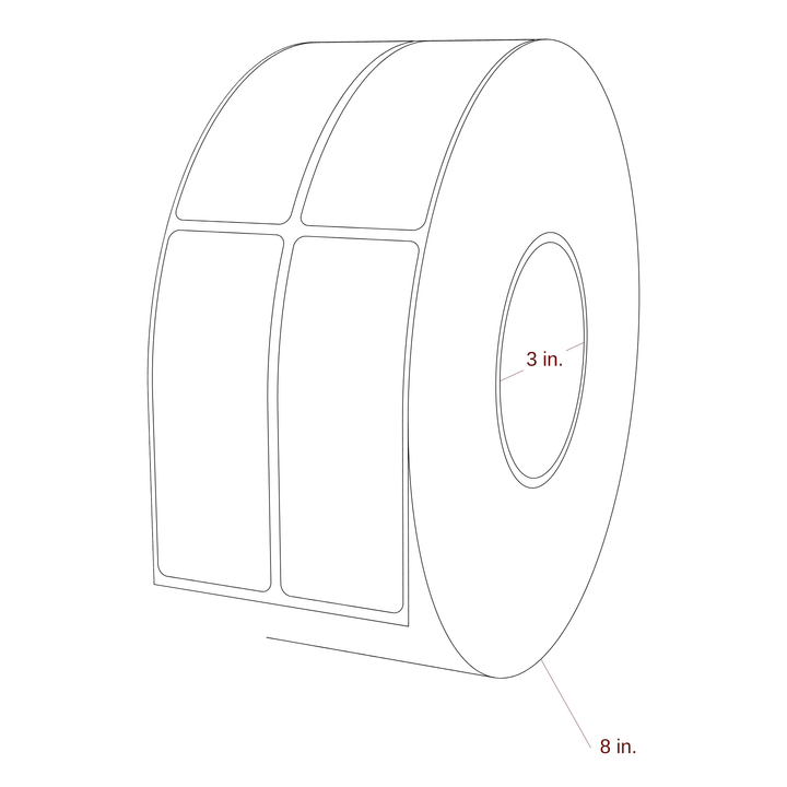 1.5" x 4" Inkjet Label Rolls | 2-Up | Fits Epson ColorWorks & Primera