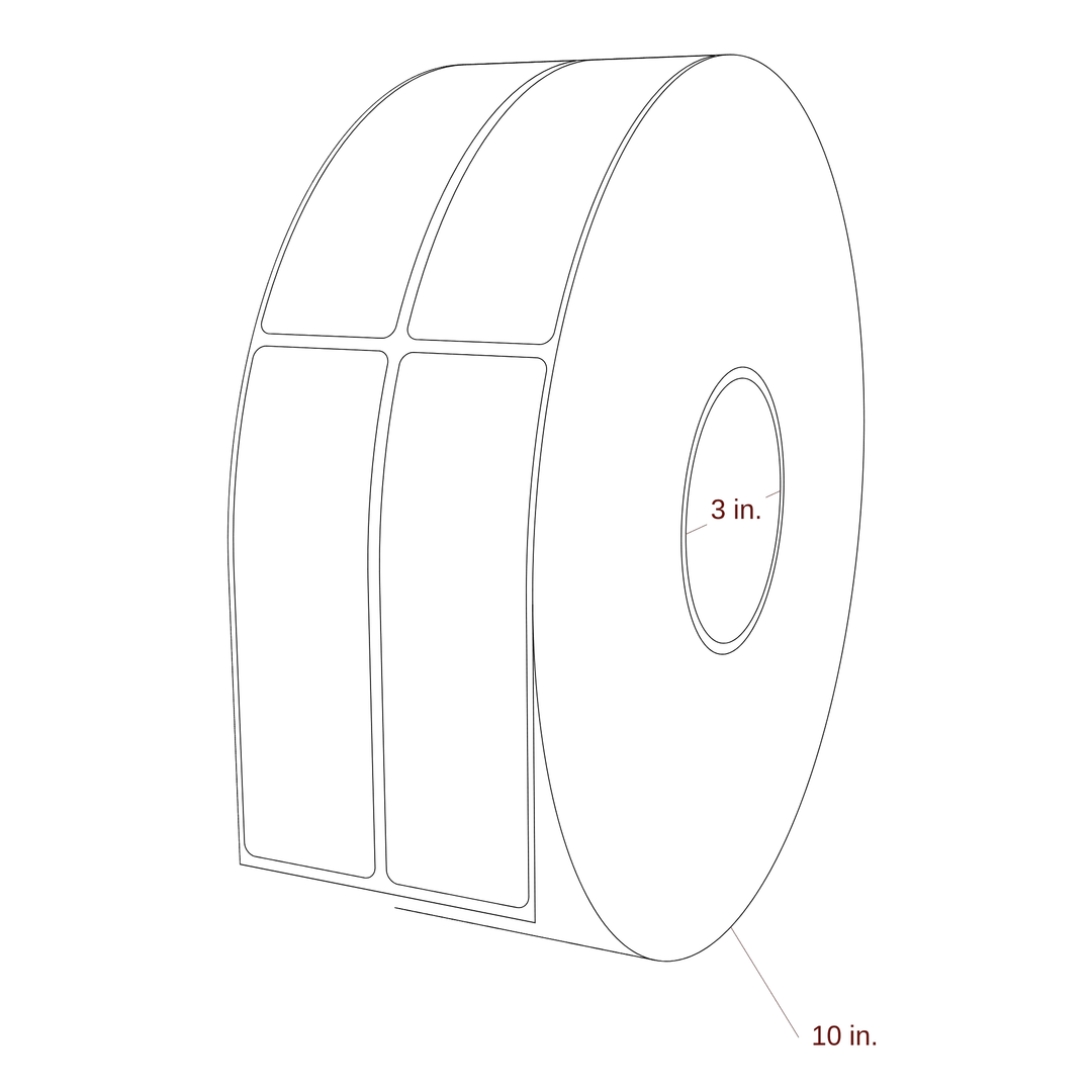 1.5" x 5" Inkjet Label Rolls | 2-Up | Fits Epson ColorWorks & Primera