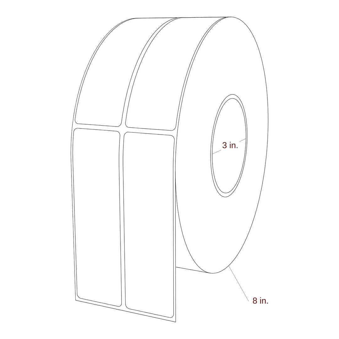 1.5" x 5" Inkjet Label Rolls | 2-Up | Fits Epson ColorWorks & Primera