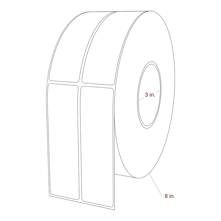 1.5" x 5" Inkjet Label Rolls | 2-Up | Fits Epson ColorWorks & Primera
