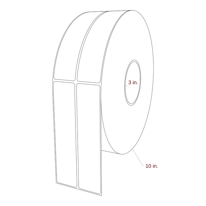 1.5" x 6.5" Inkjet Label Rolls | 2-Up | Fits Epson ColorWorks & Primera